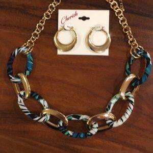 Necklace and earrings set